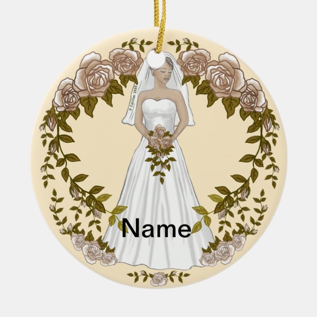 Loving Bride wedding Ornament (Front)