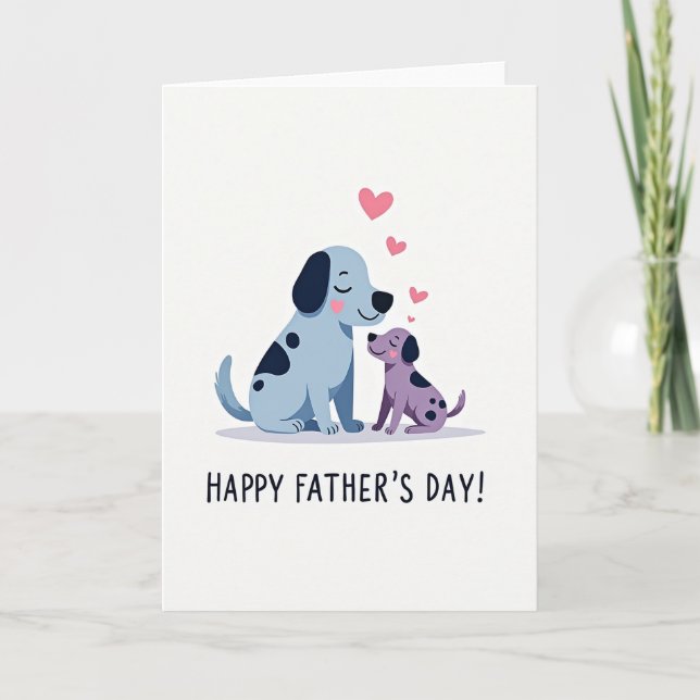 Loving Canine Fathers Day Art Card (Front)