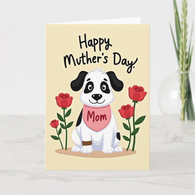Loving Canine Mothers Day Card (Front)
