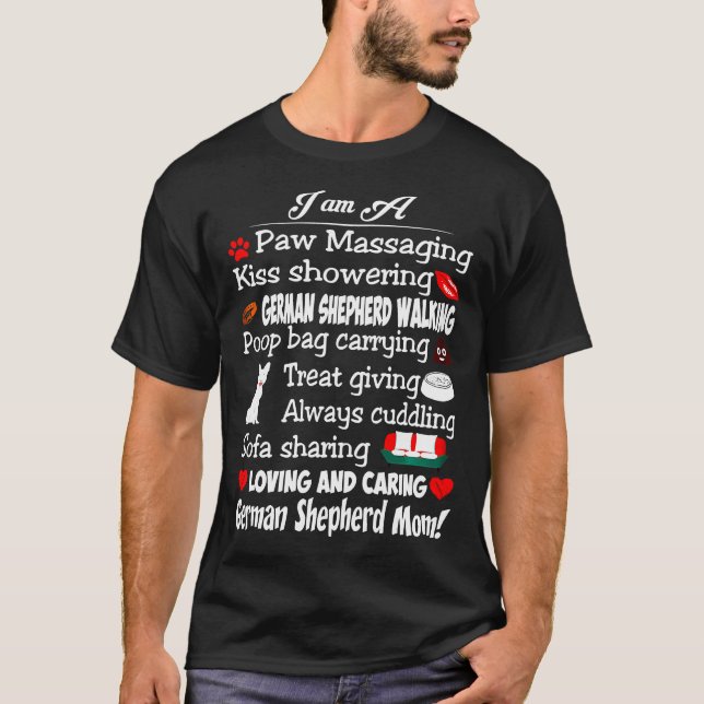Loving Caring German Shepherd T-Shirt (Front)