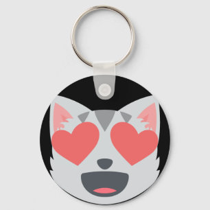 Loving Cat Emoji Keychain
