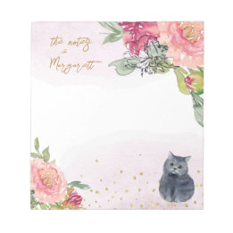 Loving Cat Illustration Girl Daily Activity Notes