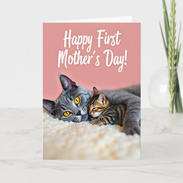 Loving Cat Mothers Day Card (Front)