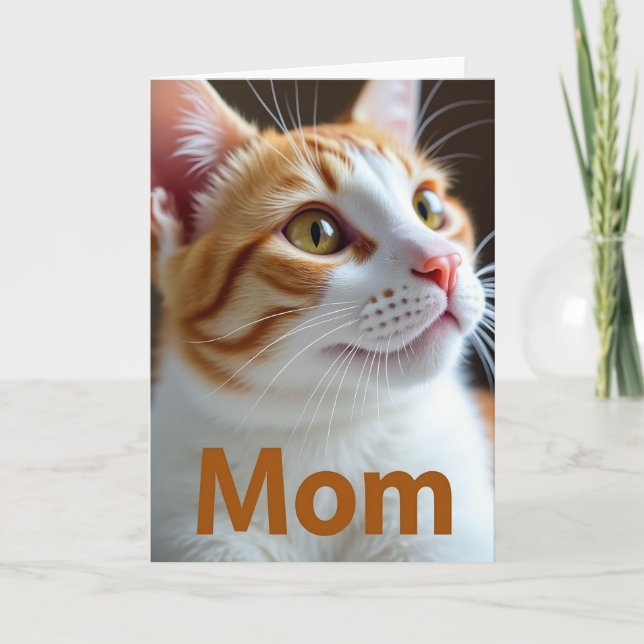 Loving Cat Portrait Card (Front)