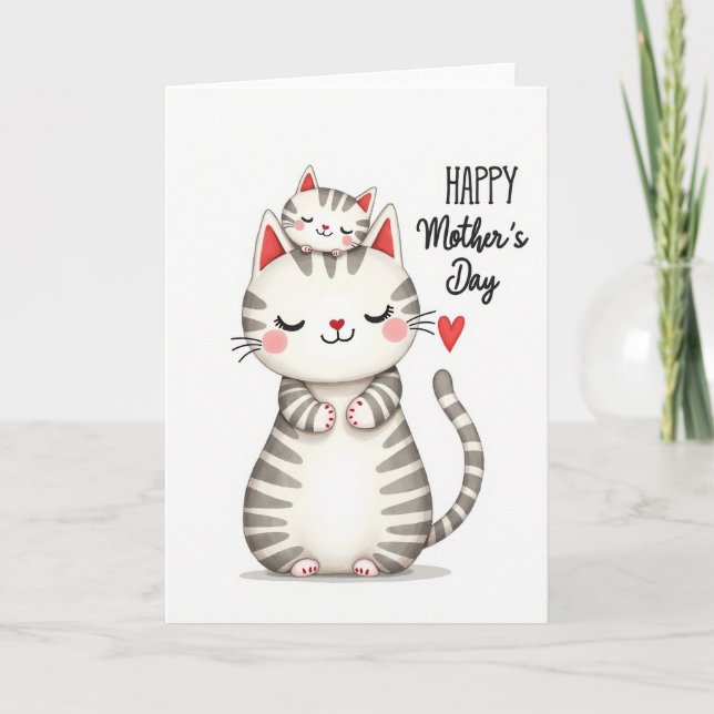 Loving Cats Mothers Day Card (Front)