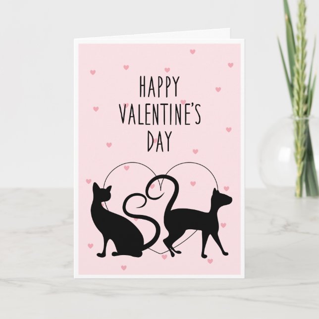 Loving Cats Valentine's Day Card (Front)