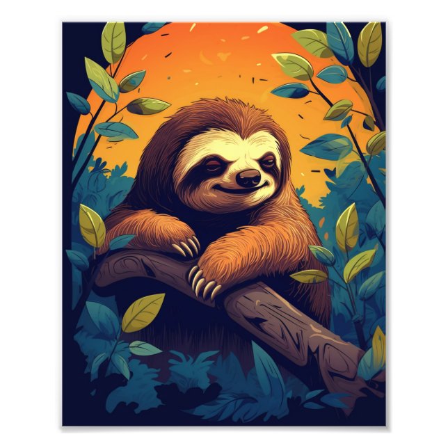 Loving Chillout Sloth Photo Print (Front)