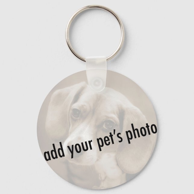 Loving Circle Pet Picture Keychain (Front)
