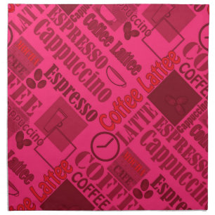 Loving coffee cloth napkin