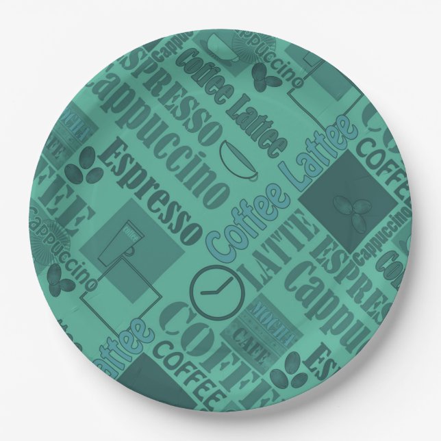Loving coffee paper plates (Front)