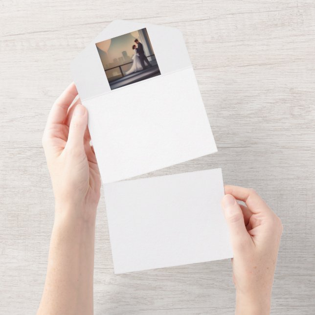 Loving Couple All In One Invitation (Tearaway)