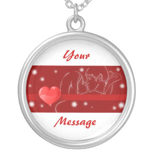 Loving Couple with Heart Necklace
