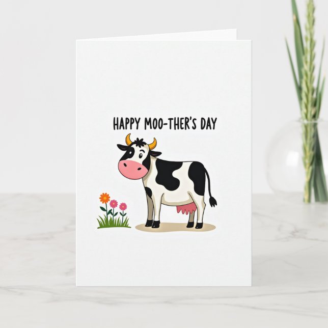 Loving Cow Mothers Day Card (Front)