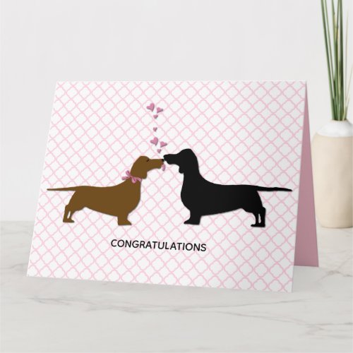 Loving Dachshunds Wedding Large Greeting Card