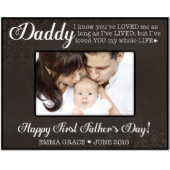 Loving Dad Black Father's Day Picture Frame (Front)