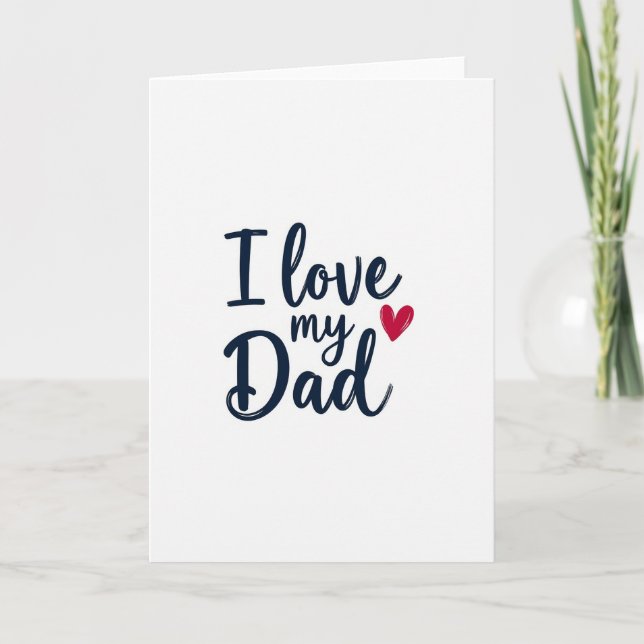 Loving Dad Brushstroke Card (Front)