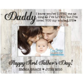 Loving Dad Light Faux Barnwood Picture Frame (Front)