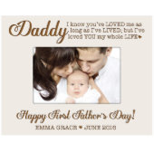 Loving Dad White Father's Day Picture Frame (Front)