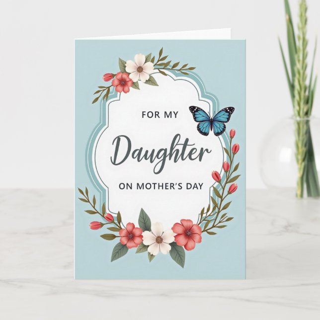 Loving Daughter Floral Card (Front)