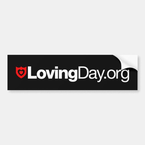 Loving Day Bumper Sticker in Black