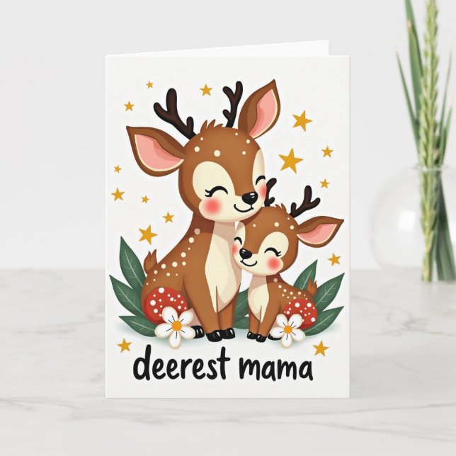 Loving Deer Family Art Card (Front)