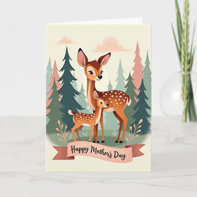 Loving Deer Family Day Card (Front)