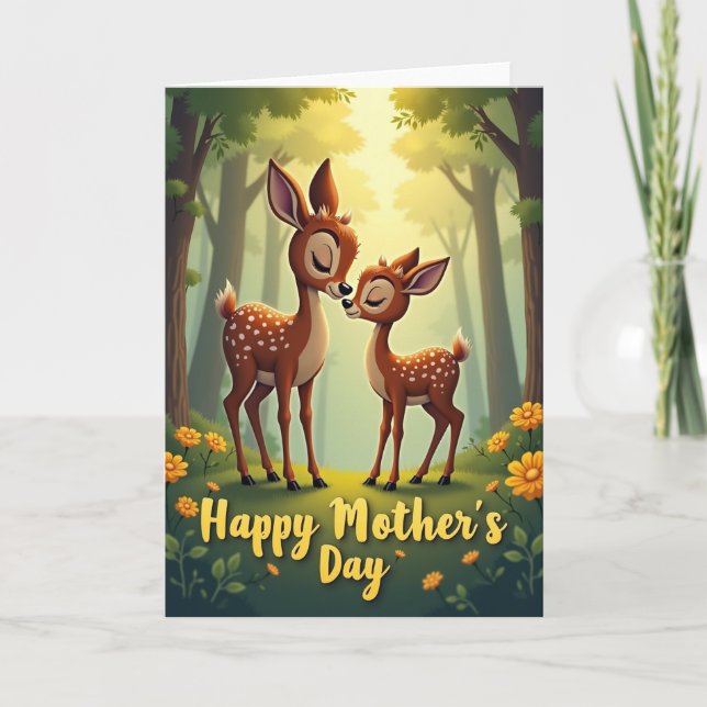 Loving Deer Mothers Day Card (Front)