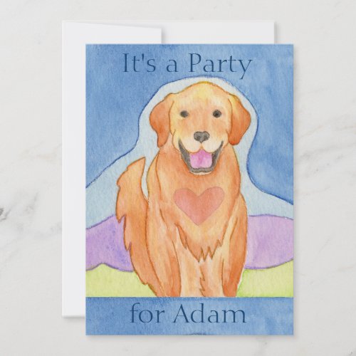 Loving Dog birthday party invitation