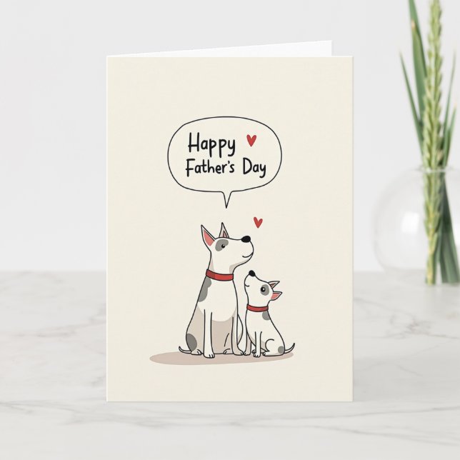 Loving Dog Dads Day Card (Front)