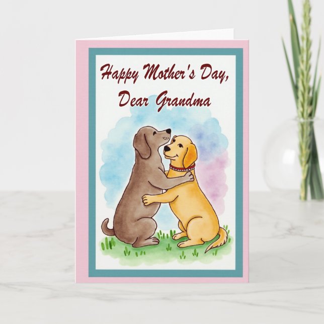 Loving Dog Grandmas Day Card (Front)