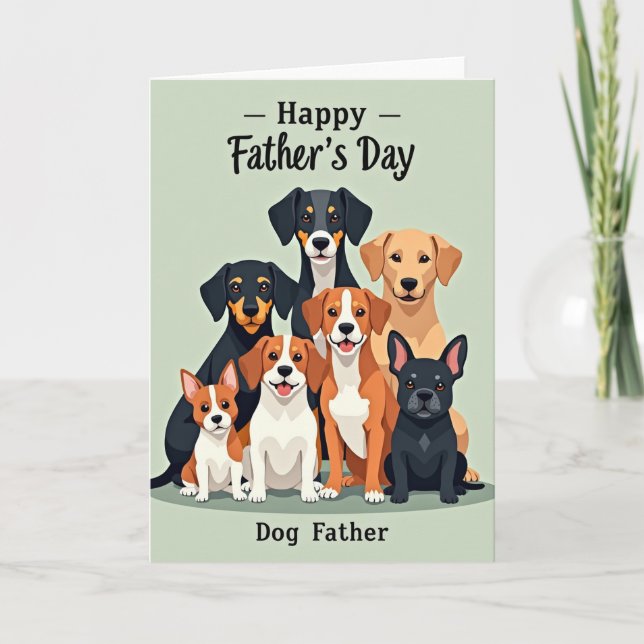 Loving Dogs Fathers Day Card (Front)