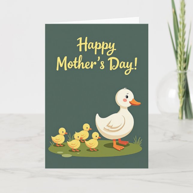 Loving Ducklings Mothers Day Card (Front)