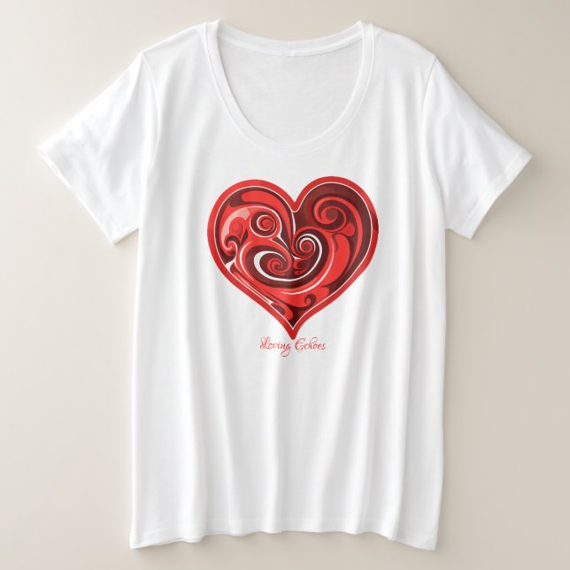 Loving Echoes Plus Size T-Shirt (Design Front)