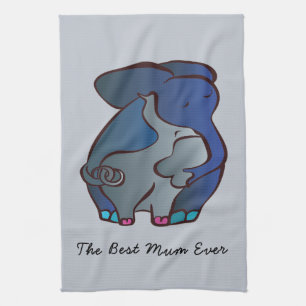 Loving Elephants 4 The best Mom by CraftiesPot Towel