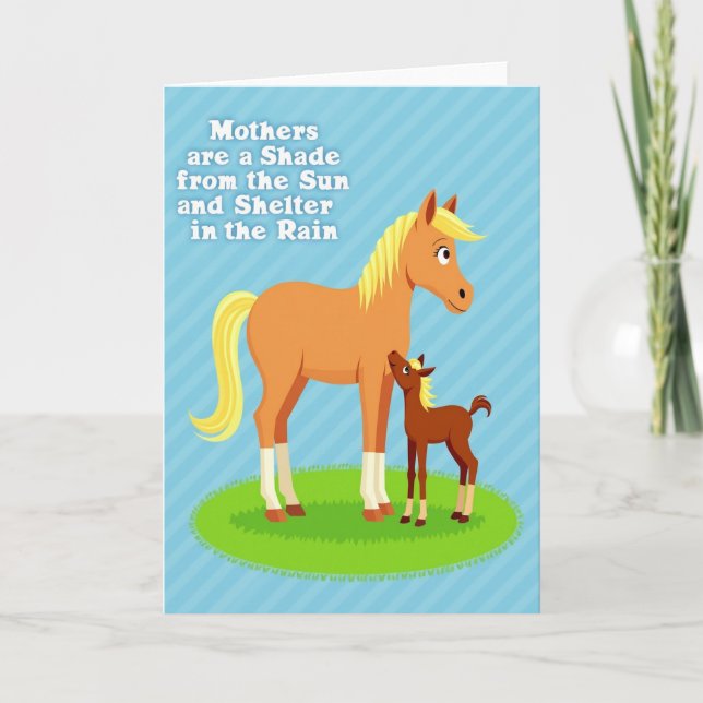 Loving Equine Mothers Day Card (Front)