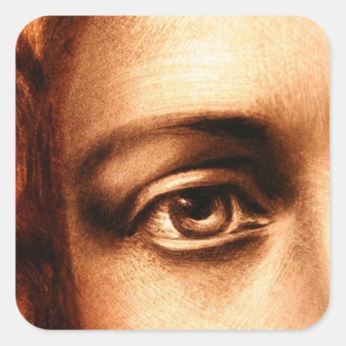 Loving Eye of Jesus Christ Square Sticker