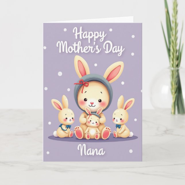 Loving Family Scene Mothers Card (Front)