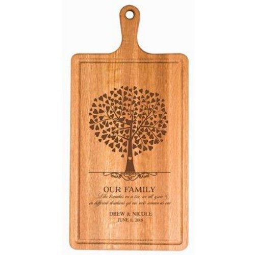 Loving Family Tree Cherry Wood Cutting Board