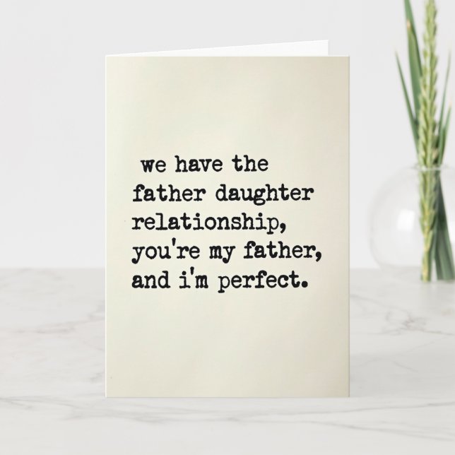 Loving Father Daughter Card (Front)