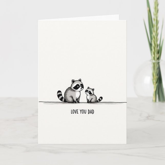 Loving Fathers Day Animal Card (Front)