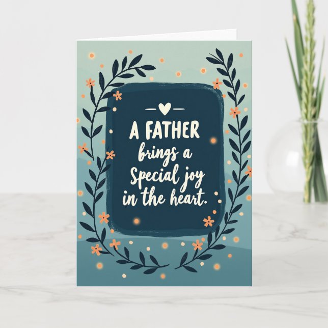 Loving Fathers Day Foliage Card (Front)