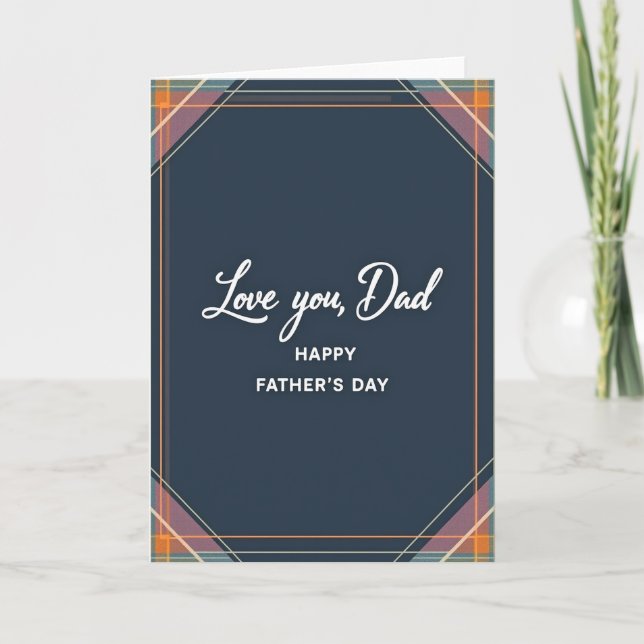 Loving Fathers Day Plaid Card (Front)
