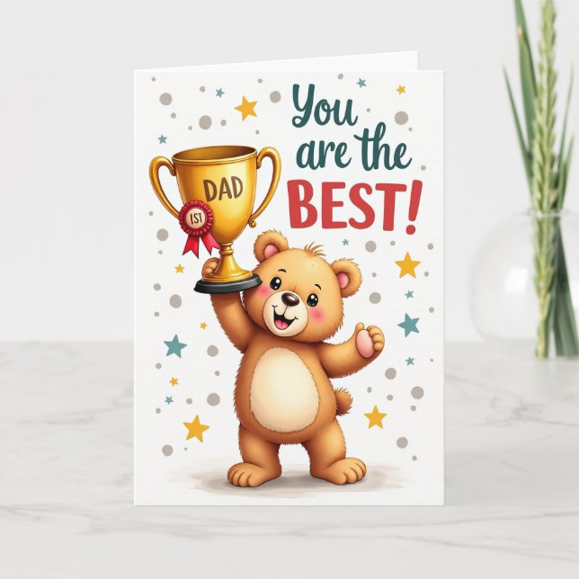 Loving Fathers Day Trophy Card (Front)