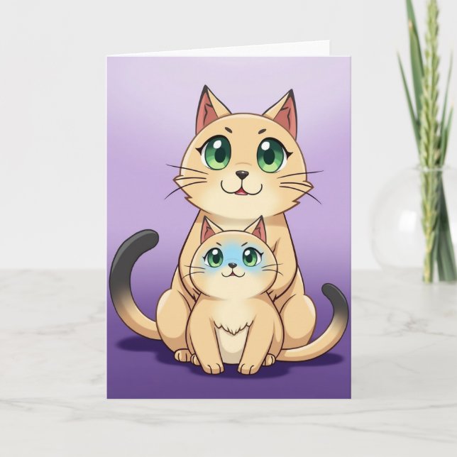 Loving Feline Mothers Day Card (Front)