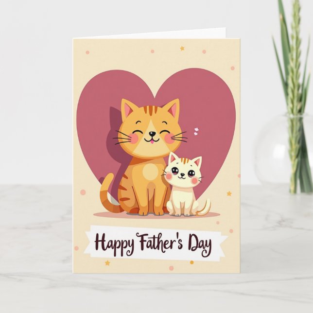 Loving Felines Fathers Day Card (Front)