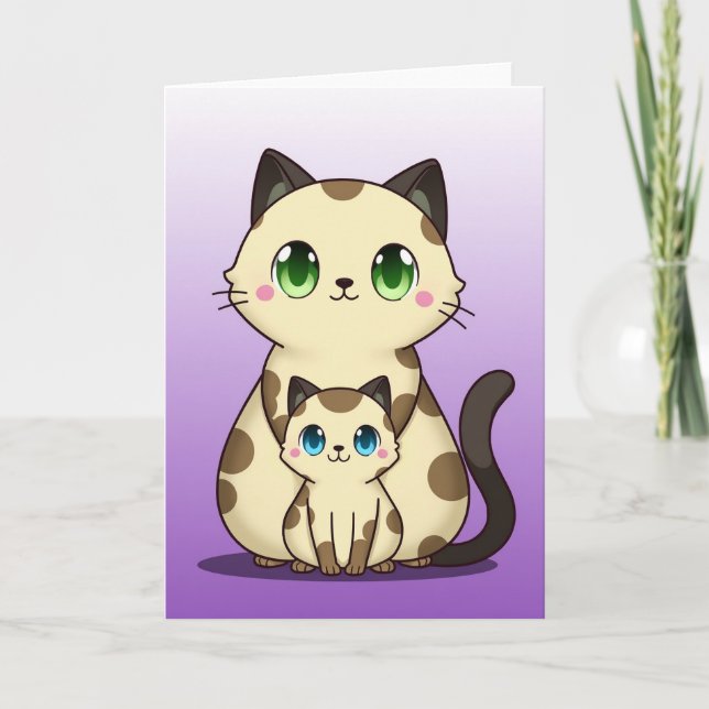 Loving Felines Mothers Day Card (Front)