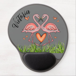 Loving Flamingos Gel Mousepad