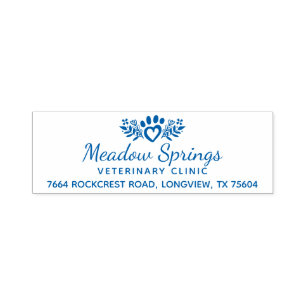 Loving Floral & Foliage Pet Paw Company Self-inking Stamp