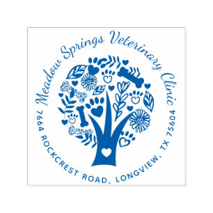 Loving Floral & Foliage Pet Paw Tree Company Self-inking Stamp