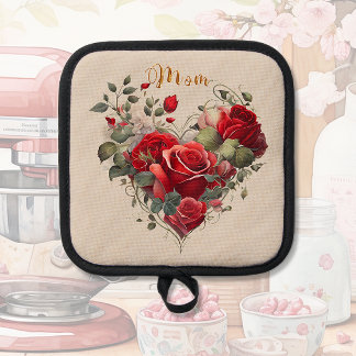 Loving Floral  Heart Pot Holder